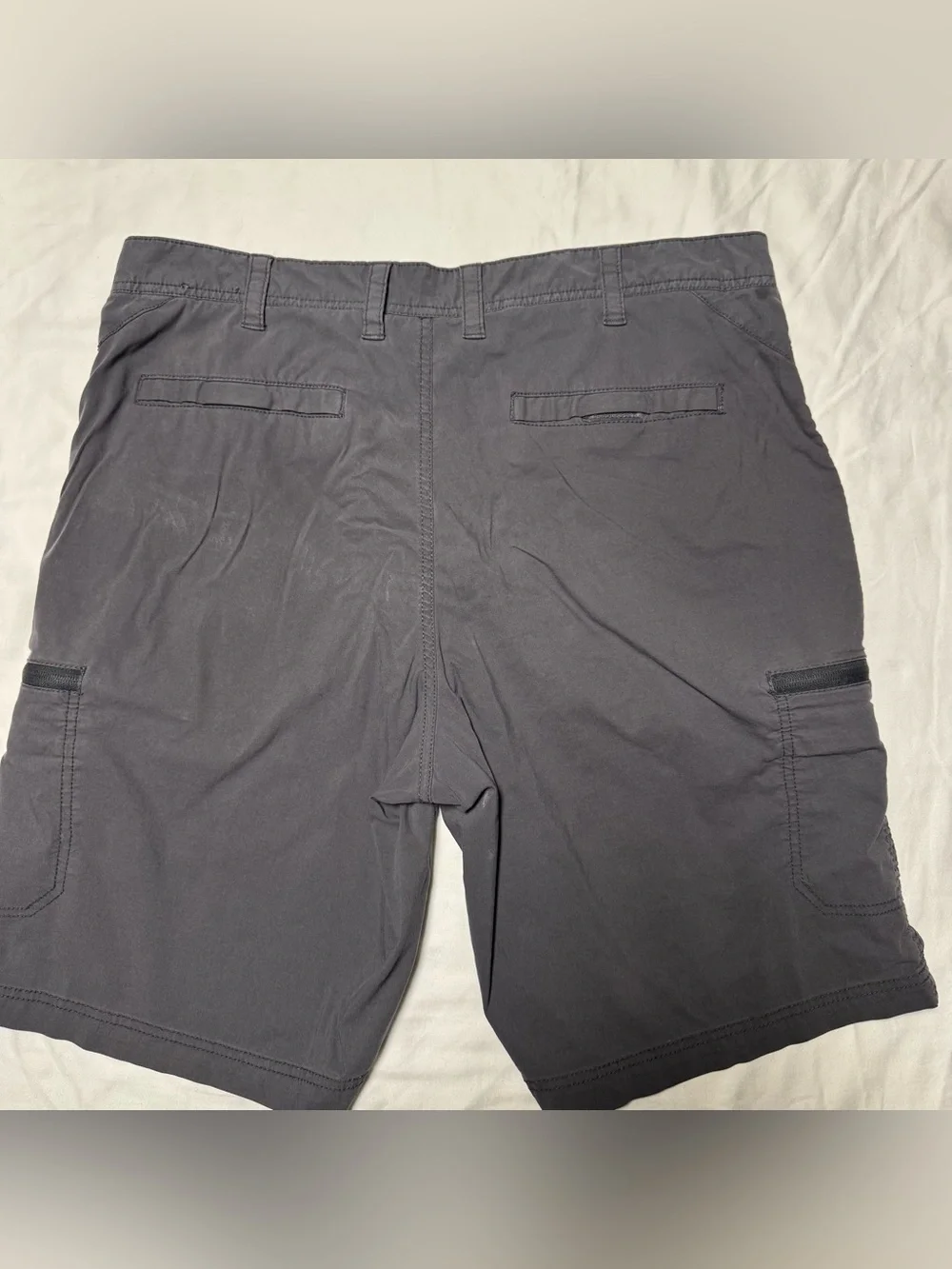 urban pipeline charcoal cargo shorts with zip pockets